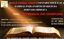 1° JORNADA BÍBLICA EM BH - A SUPREMACIA DAS ESCRITURAS