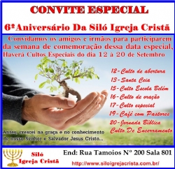 6° ANIVERSÁRIO DA SILÓ IGREJA CRISTÃ BELO HORIZONTE